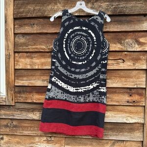 Desigual Black and Red Mini Dress fully lined